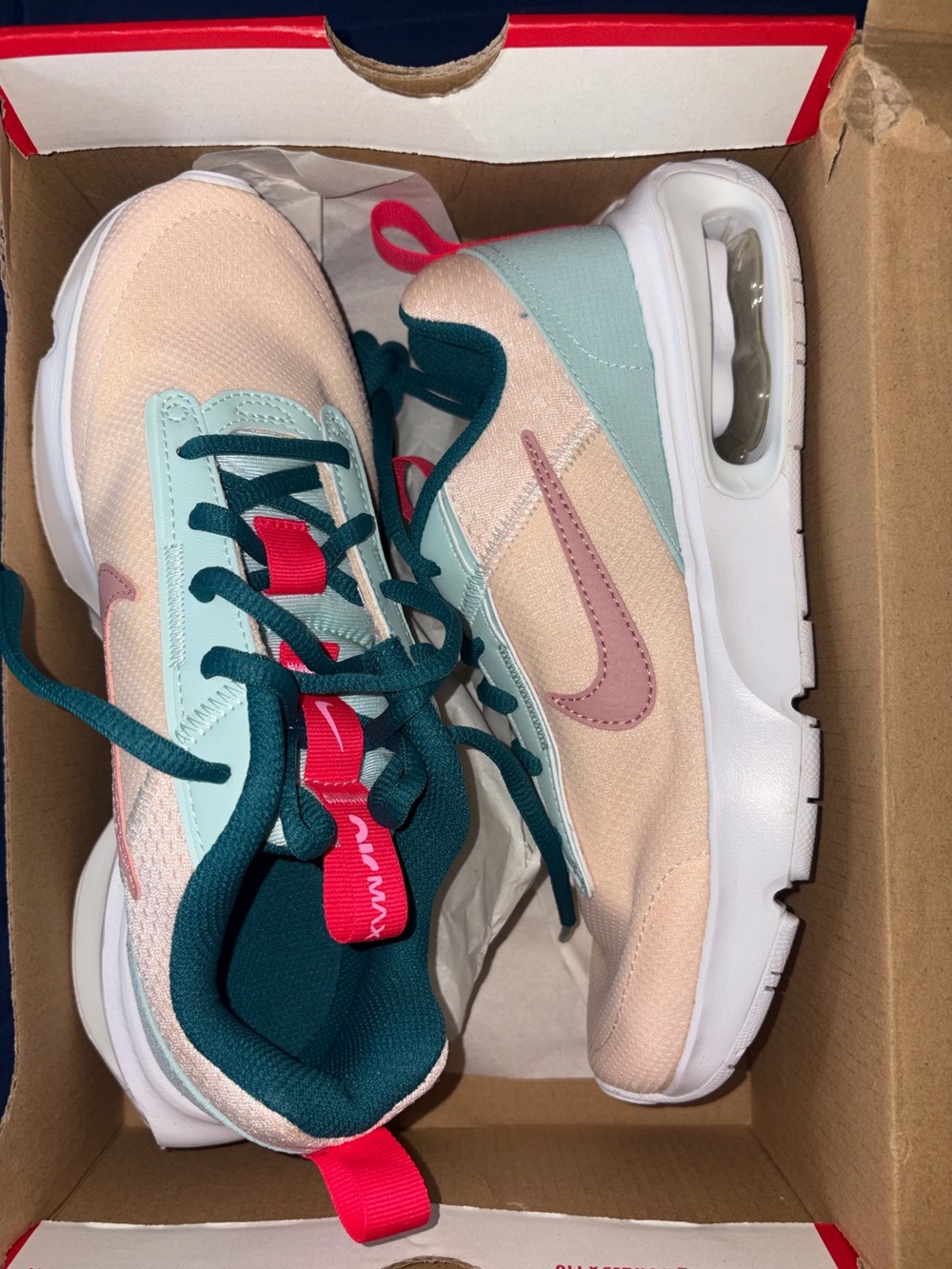 Nike Air Max Blush Pink, Teal & Hot Pink Running Shoes